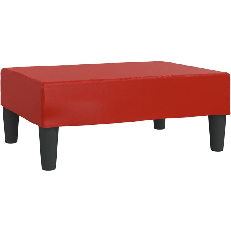 Repose-pied Rouge bordeaux 78x56x32 cm Similicuir Vidaxl
