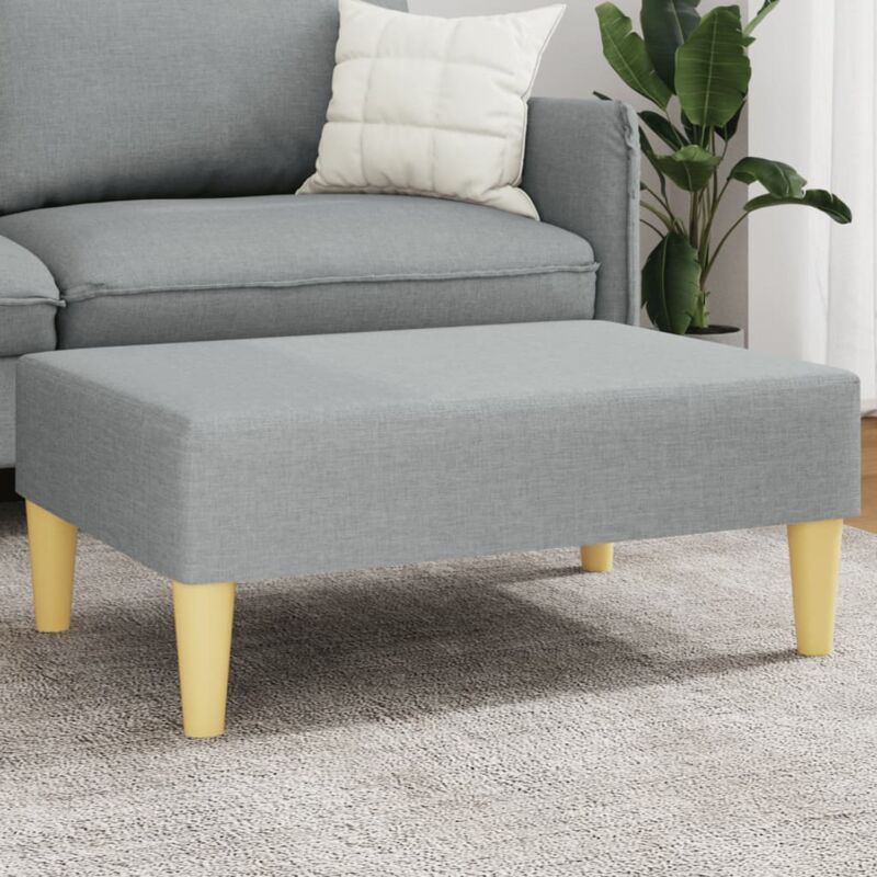 Repose-pied gris clair 77x55x31 cm tissu Vidaxl