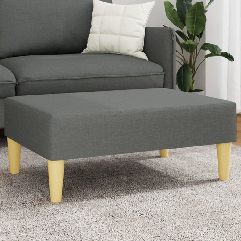 Repose-pied gris foncé 77x55x31 cm tissu - Vidaxl