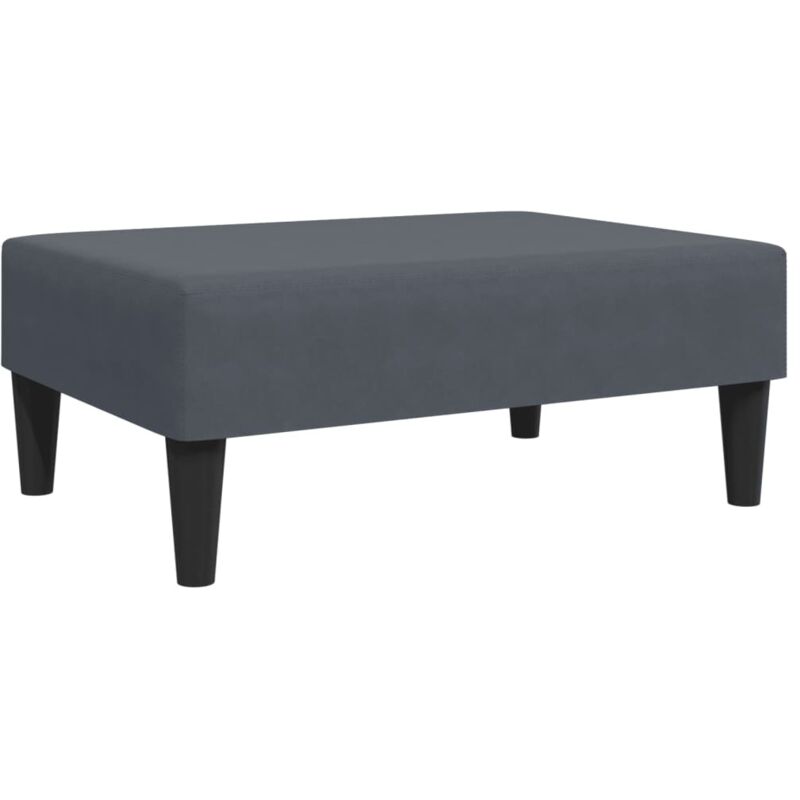 Repose-pied gris foncé 77x55x31 cm velours Vidaxl