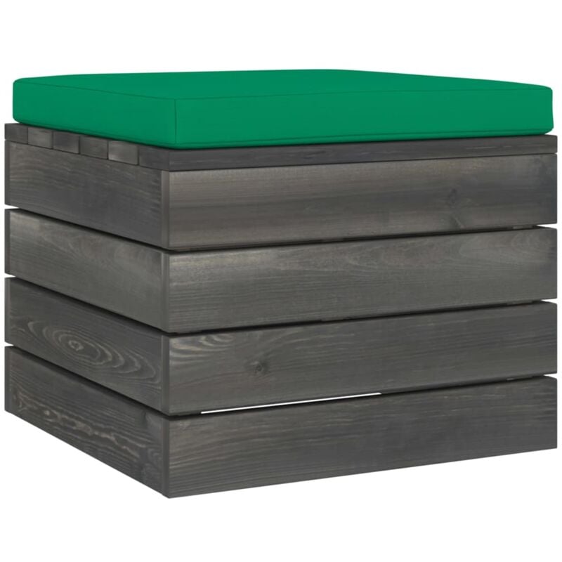 Repose-pied palette de jardin avec coussin Bois de pin