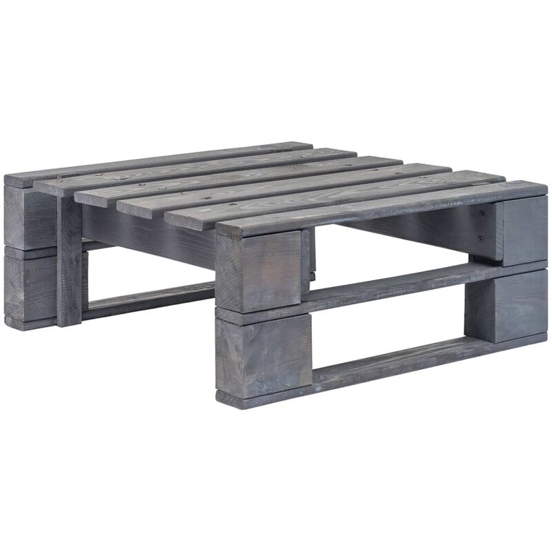 Vidaxl - Repose-pied palette de jardin bois gris