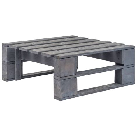 Repose-pied palette de jardin Tabouret Bas  Canapé de jardin Bois Gris 46574