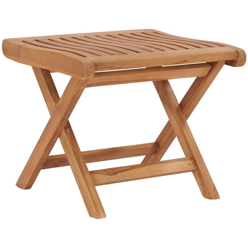 Repose-pied pliable 46,5x49x41,5 cm Bois de teck solide vidaXL