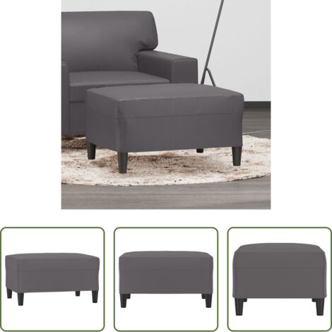Repose-pied -  Repose-pied Gris 70x55x41 cm Similicuir