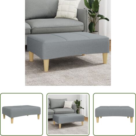 Repose-pied -  Repose-pied gris clair 77x55x31 cm tissu