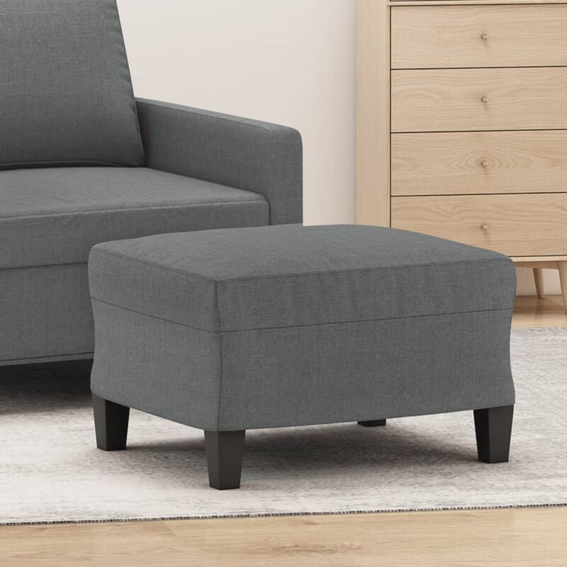Repose-pied Gris foncé 60x50x41 cm Tissu vidaXL