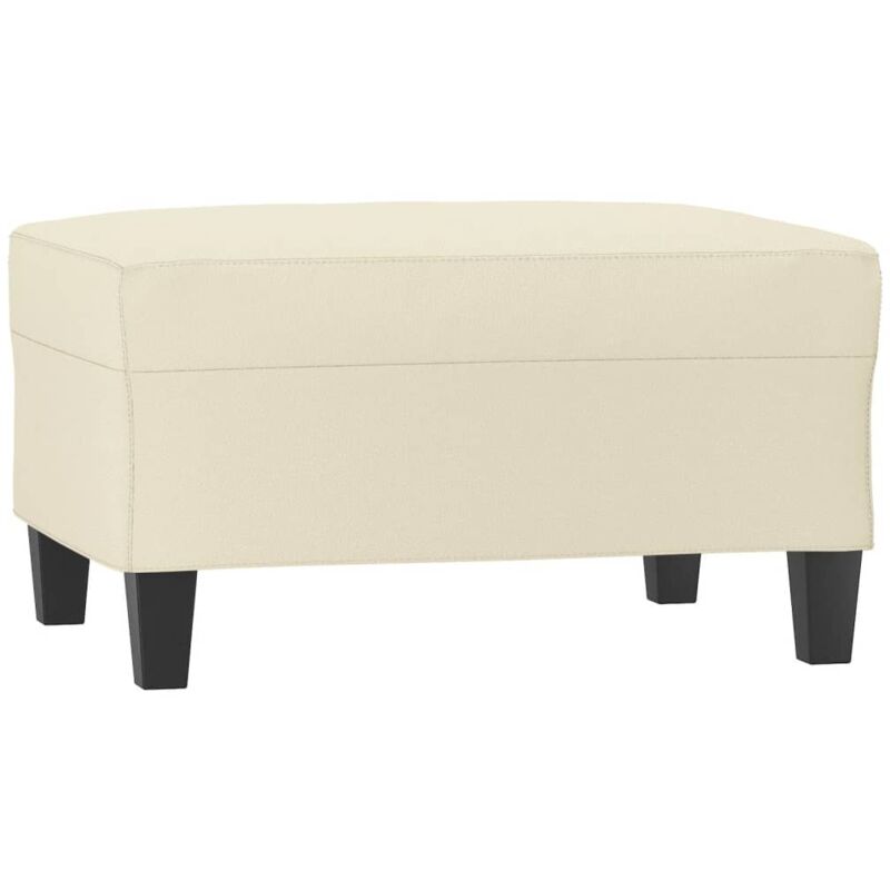 Repose-pied Crème 70x55x41 cm Similicuir