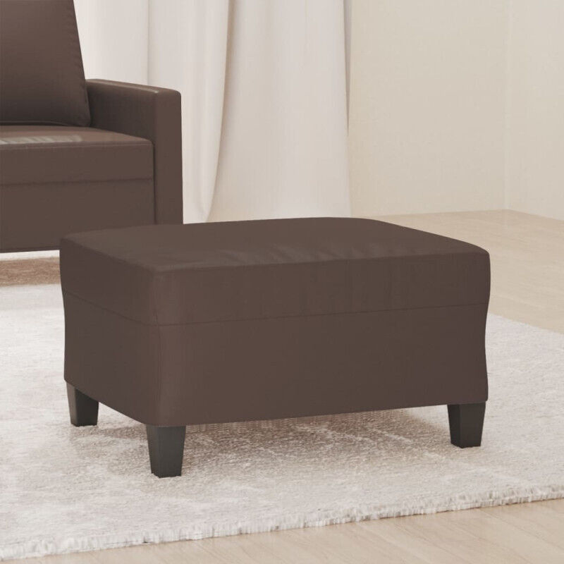 Repose pied Marron 70x55x41 cm Similicuir