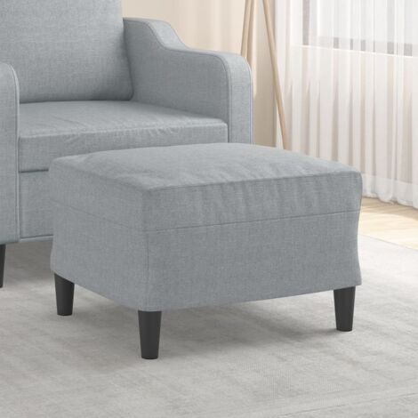 Repose-pied Tabouret Bas  Pouf Bout de Canapé Gris clair 60x50x41 cm Tissu 33781