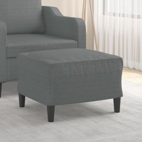 Repose-pied Tabouret Bas  Pouf Bout de Canapé Gris foncé 60x50x41 cm Tissu 47122