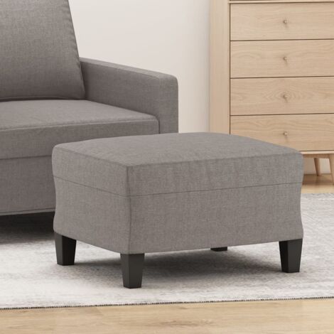 Repose-pied Tabouret Bas  Pouf Bout de Canapé Taupe 60x50x41 cm Tissu 72378