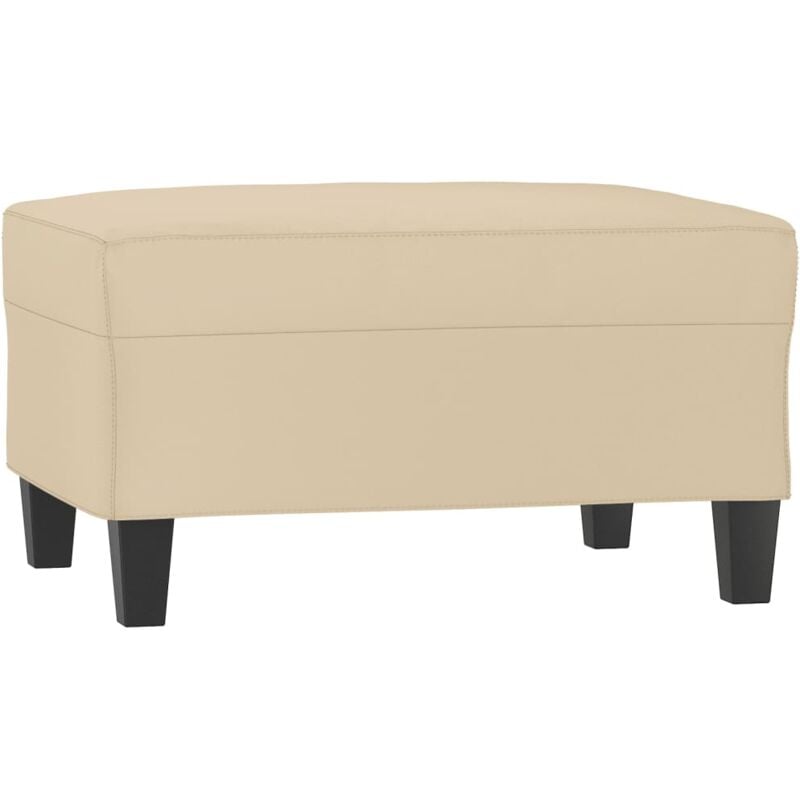 Repose-pied Crème 70x55x41 cm Tissu microfibre Vidaxl