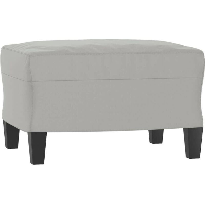 Repose-pied Gris clair 60x50x41 cm Tissu microfibre Vidaxl