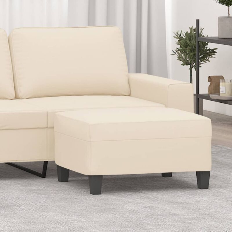 Repose-pied Beige 70x55x41 cm Tissu microfibre Vidaxl