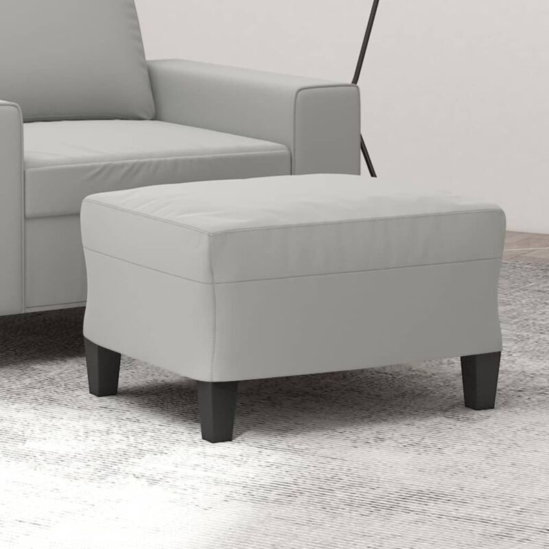 Repose-pied Gris clair 60x50x41 cm Tissu microfibre Vidaxl