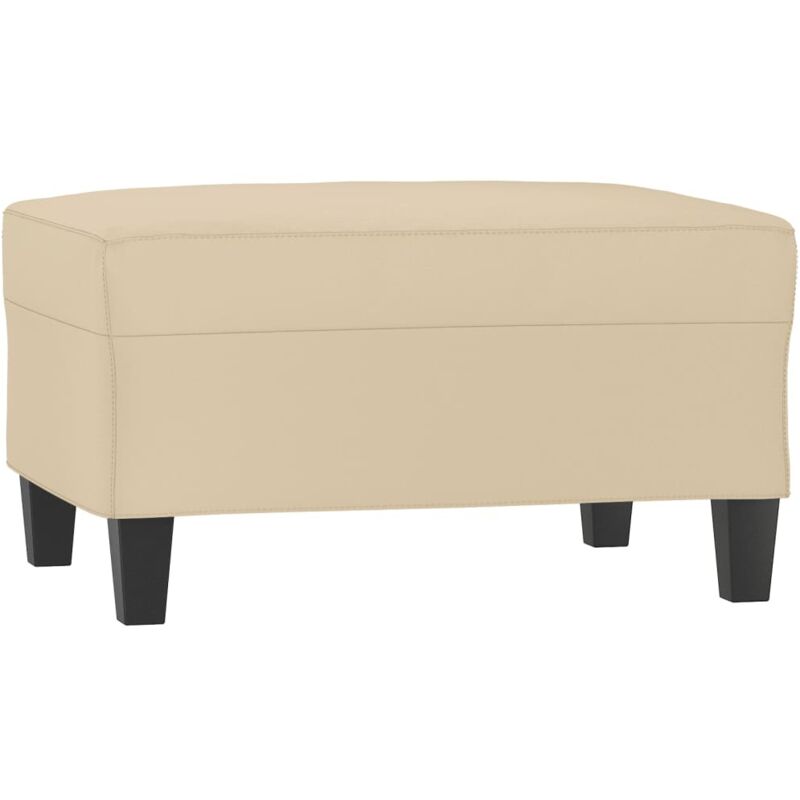Repose-pied Crème 70x55x41 cm Tissu microfibre Vidaxl