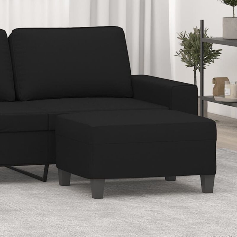 Repose-pied Noir 70x55x41 cm Tissu microfibre Vidaxl