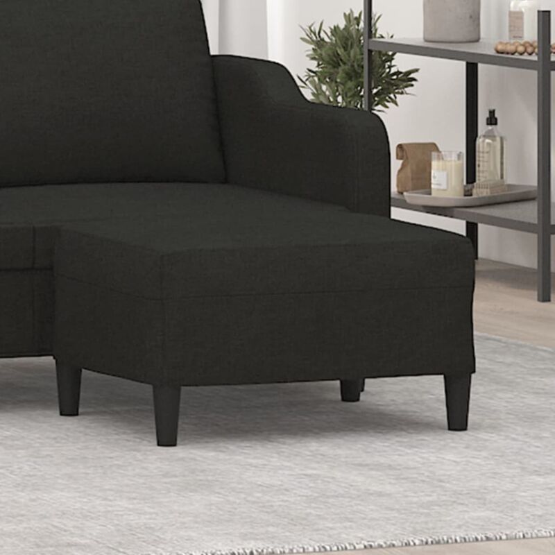 Repose-pied Noir 70x55x41 cm Tissu Vidaxl