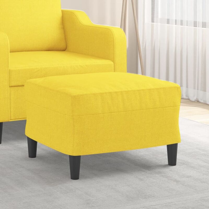 Repose-pied Jaune clair 60x50x41 cm Tissu Vidaxl