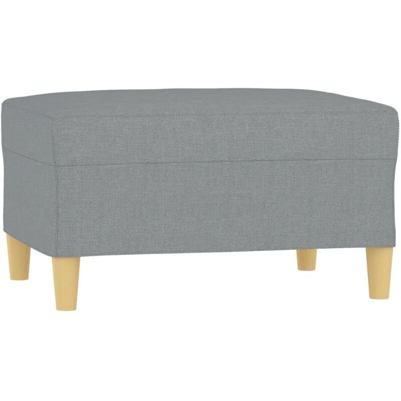 Repose-pied Gris clair 70x55x41 cm Tissu Vidaxl