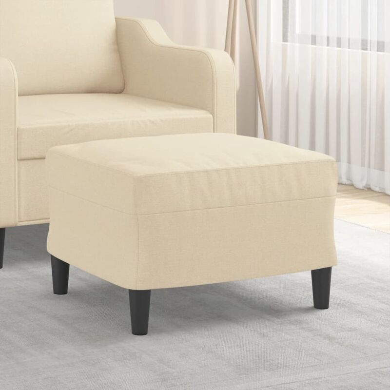 Repose-pied Crème 60x50x41 cm Tissu Vidaxl