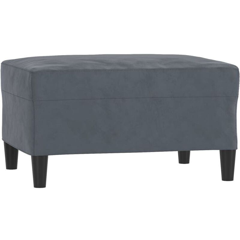 Repose-pied Gris foncé 70x55x41 cm Velours Vidaxl