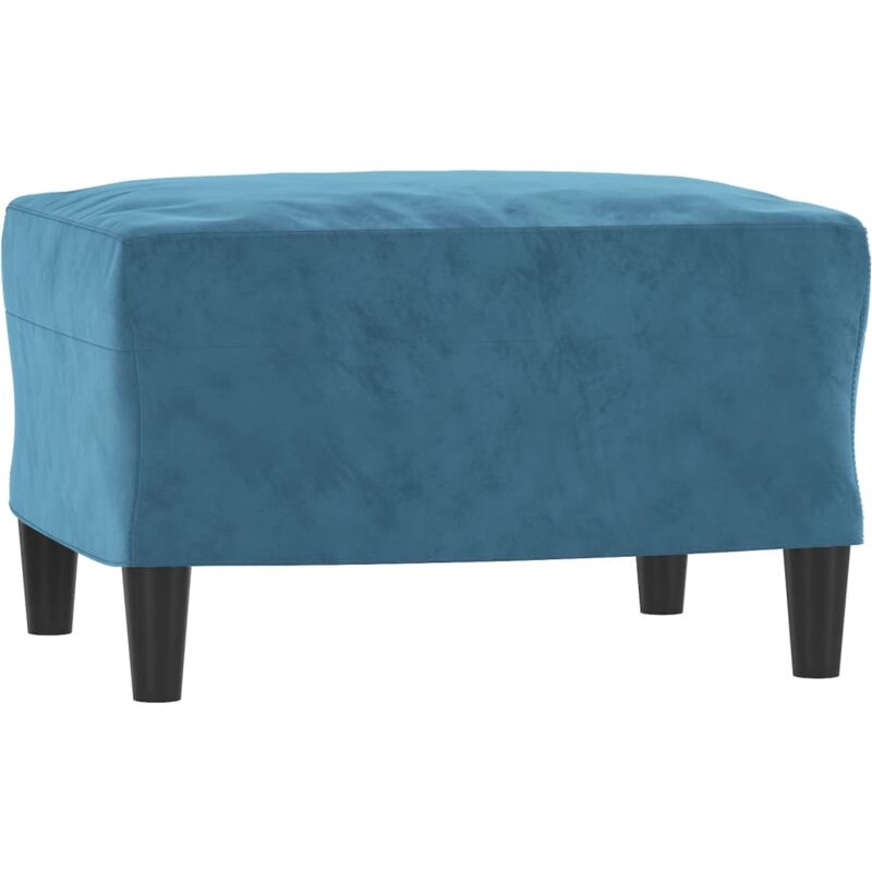 Repose-pied Bleu 60x50x41 cm Velours Vidaxl