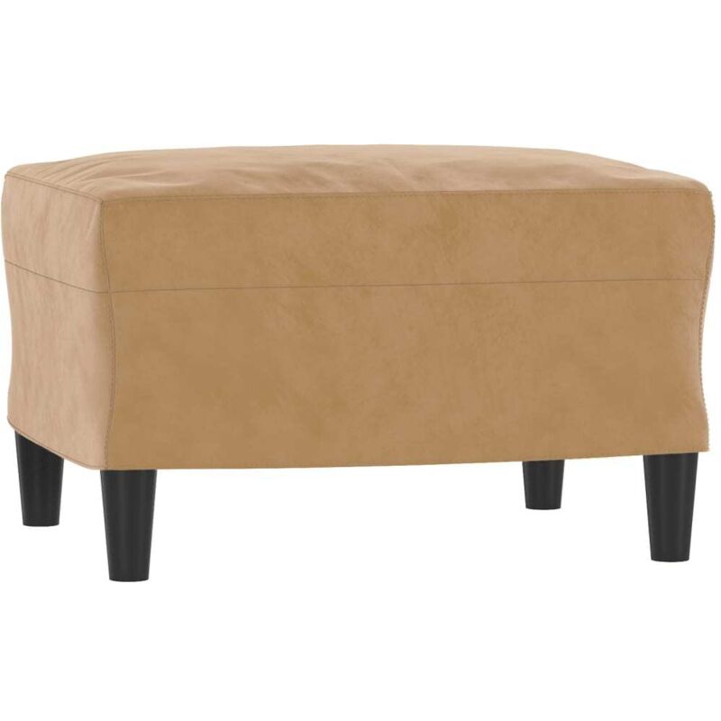 Repose-pied Marron 60x50x41 cm Velours Vidaxl