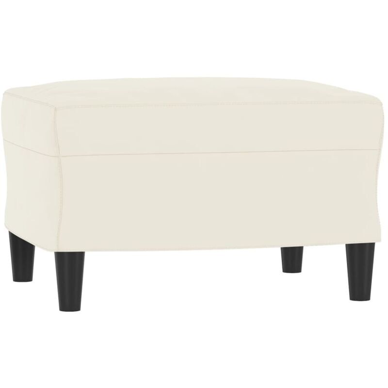 Repose-pied Crème 60x50x41 cm Velours Vidaxl