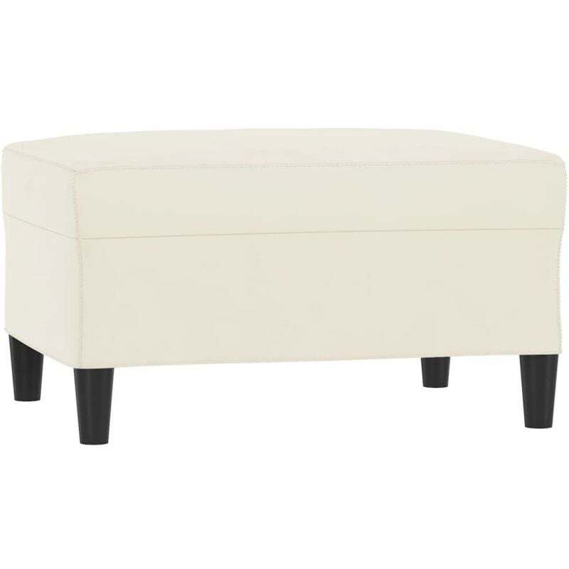 Repose-pied Crème 70x55x41 cm Velours vidaXL