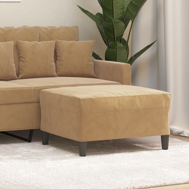 Repose-pied Marron 70x55x41 cm Velours Vidaxl
