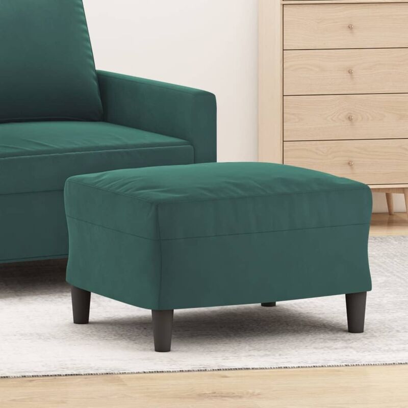 Repose-pied Vert foncé 60x50x41 cm Velours vidaXL