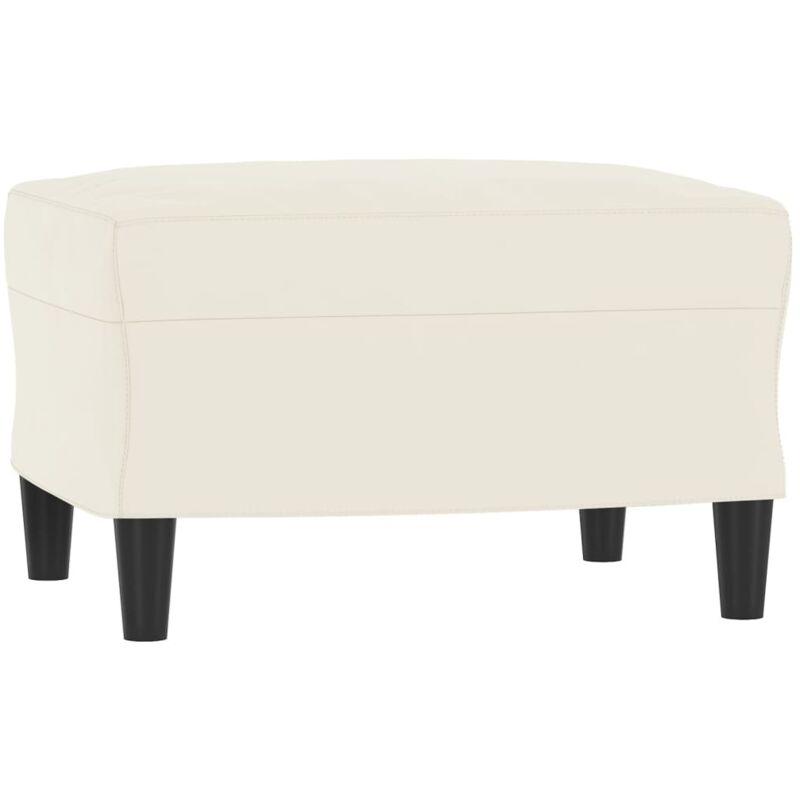 Repose-pied Crème 60x50x41 cm Velours Vidaxl