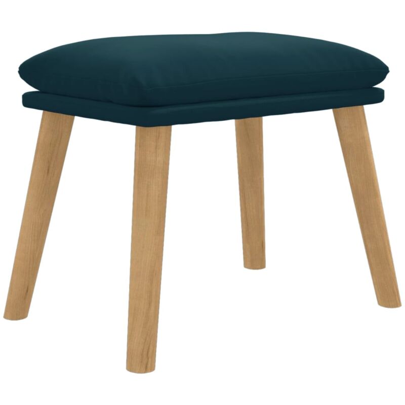 Repose-pied Bleu 45x29,5x35 cm Velours Vidaxl