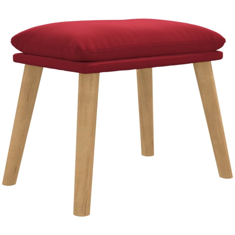 Repose-pied Rouge bordeaux 45x29,5x35 cm Velours Vidaxl