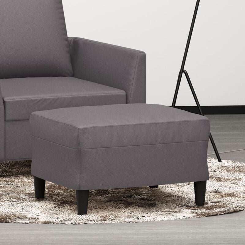 Repose-pied,Pouf,Tabouret basse, Gris 60x50x41 cm Similicuir CFW64145