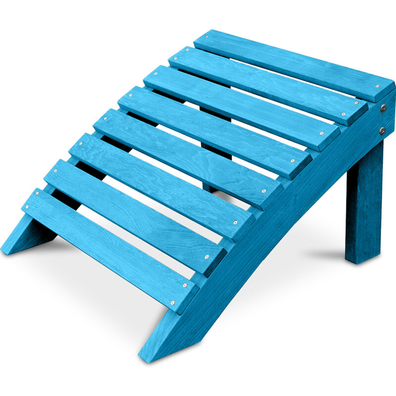 Tabouret en bois pour chaise de jardin - Alana Turquoise - Bois de pruche - Turquoise