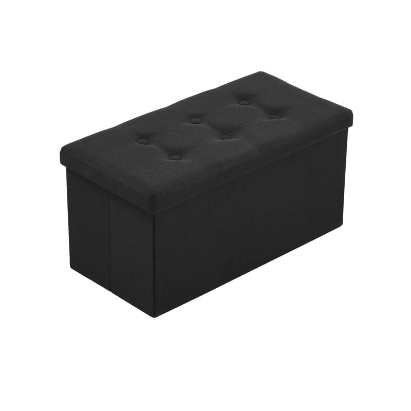 Banc d'entrée,Repose-Pieds, Coffre de Rangement, Tabouret, Banc Coffre de Rangement Pliable,Pieds en Bois Massif, Canapé Pouf avec Coffre de