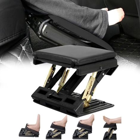 Repose-Pieds De Bureau, Repose Pieds RéGlable Repose-Pieds Ergonomique Repose Pieds De Bureau Amovible Avec Massage Et Coussin De SièGe Doux Pour Voiture Bureau Maison Voyage (Noir)