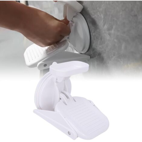 Repose-pieds de douche ergonomique avec ventouse puissante, pliable, pour salle de bain. Repose-pieds de douche/rasoir intégré pour salle de bain.