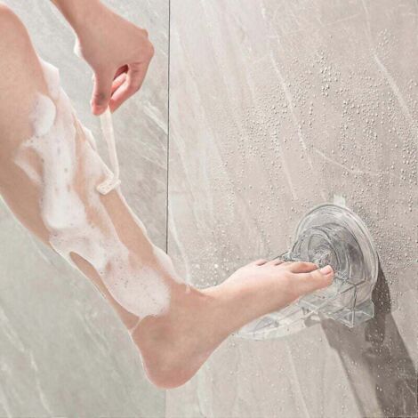 Repose-pieds de douche pour se raser les jambes, repose-pieds de douche antidérapant, repose-pieds à ventouse sans perçage, repose-pieds de douche, aide aux jambes de rasage