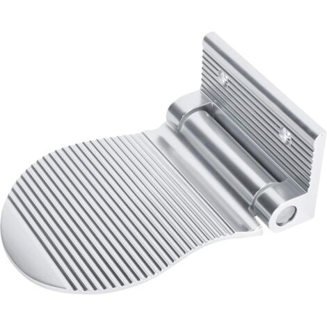 Repose-pieds de douche, support mural en aluminium, marches antidérapantes, convient pour couloir, entrée, salle de bain (argent)