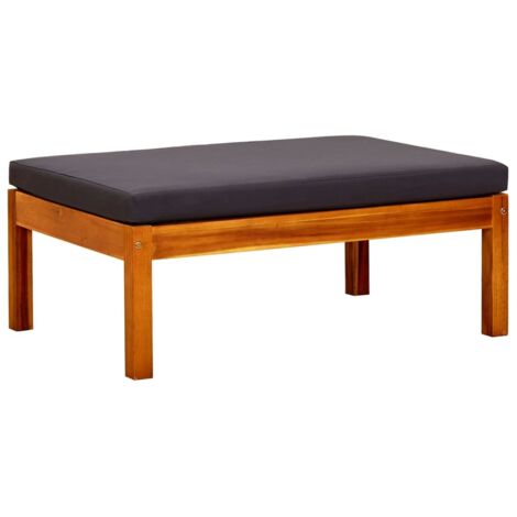Repose-pieds de jardin， Pouf de jardin，Tabouret lot de 2 Bois d'acacia massif CFW60051