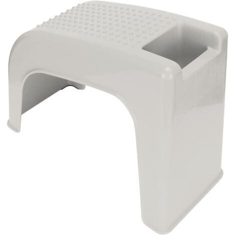 Repose-pieds de pédicure, repose-pieds de douche massable avec compartiment pour la maison pour la salle de bain(Beige)