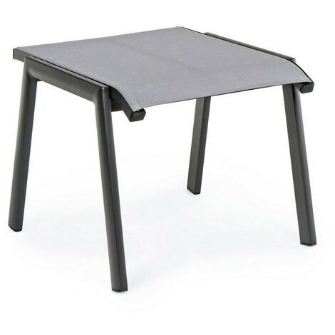 Repose-pieds de salon de jardin en aluminium anthracite Cruise 53 x 51 x 44 cm