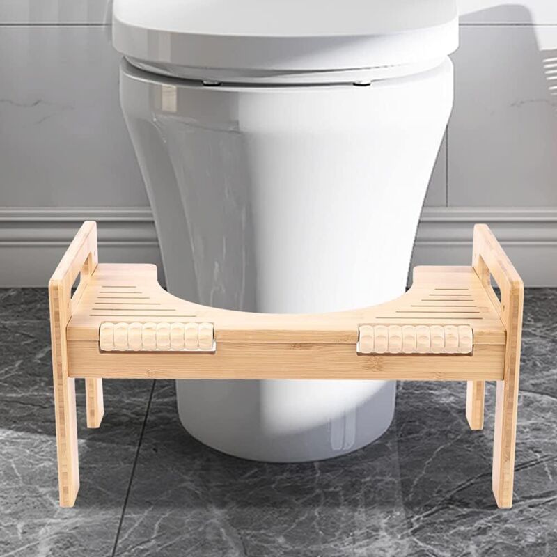 Repose-pieds de toilette, tabouret de massage en bambou, tabouret de massage en bambou, tabouret de toilette et design de massage, tabouret de salle