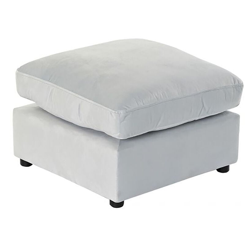 Repose-pieds en bois coloris bleu ciel - Longueur 55 x Profondeur 55 x Hauteur 35 cm Pegane