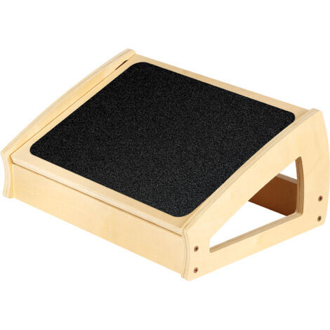Repose-pieds en bois - Repose-pieds ergonomique sous le bureau -Hauteur réglable - Antidérapant - Pour le bureau - Amélioration de la posture assise - Jusqu'à 400 lbs