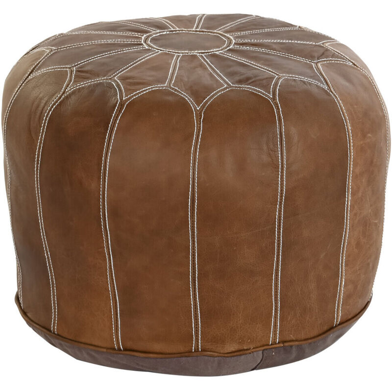 Repose-Pieds Cuir 48X48X35 Marron